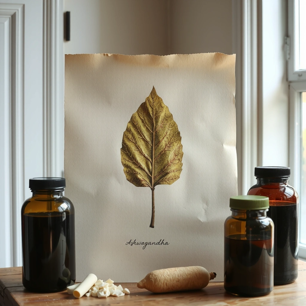 Botanische Illustration Ashwagandha