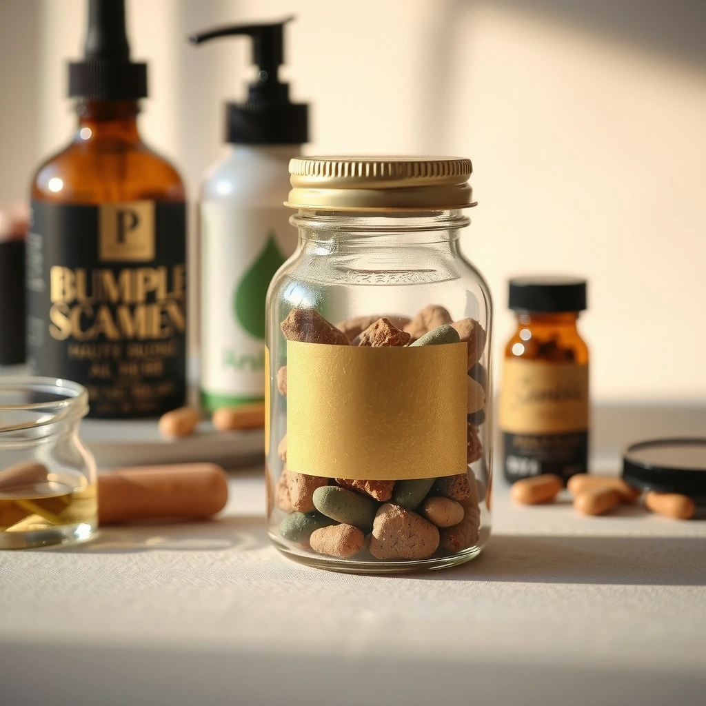 Botanische Präparate in Glasgefäßen